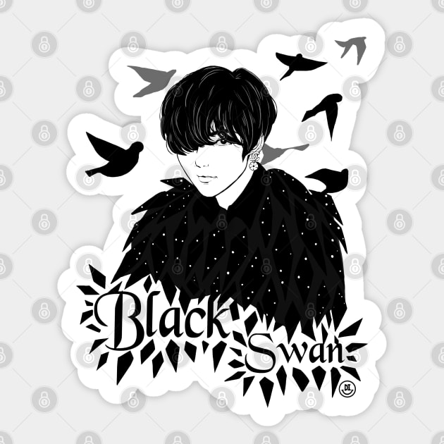 Black Swan V Sticker by DaphInteresting